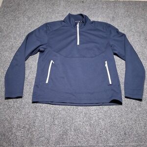 Magellan Outdoors MagCool Mens Blue Quarter Zip Pullover Jacket Size M Adventure